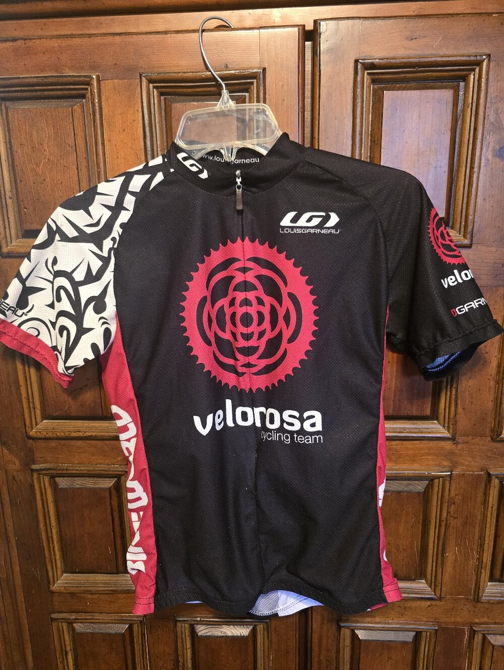 Louis Garneau Velorosa Cycling Jersey M Full Zip Pockets Short Sleeve - Picture 1 of 8